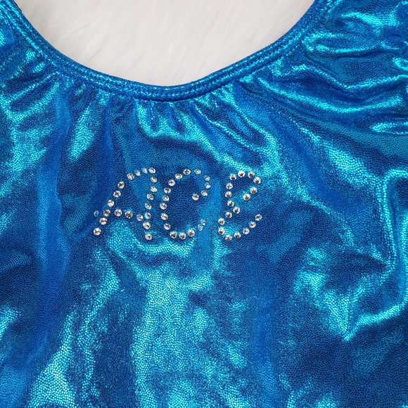 GK Elite Holograph Sparkle Tank Leotard - Picture 3 of 6